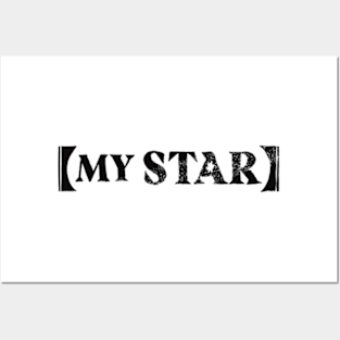 My Star Black Text Typography from Oshi no Ko Anime Cover Posters and Art